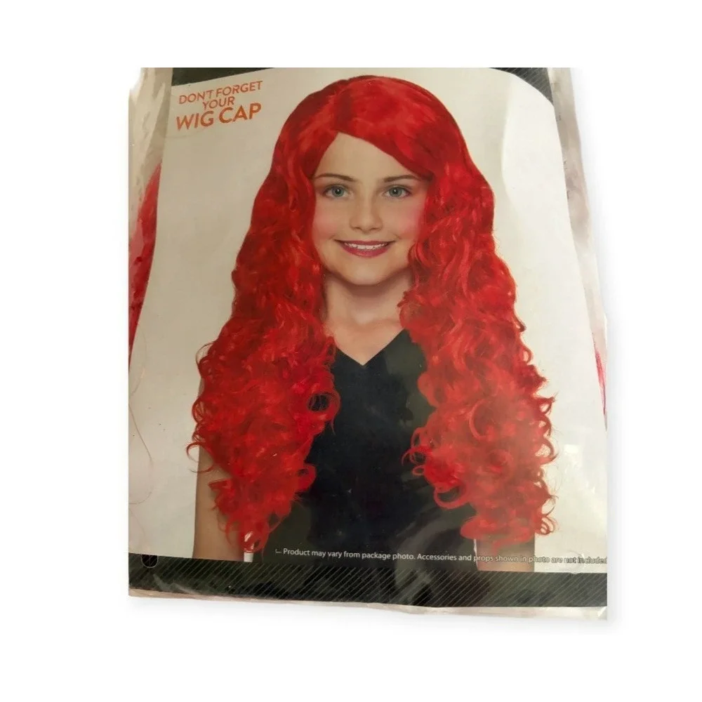 Long Curly Wig Child 8+ One Size Red Halloween Costume Accessory Dress Up